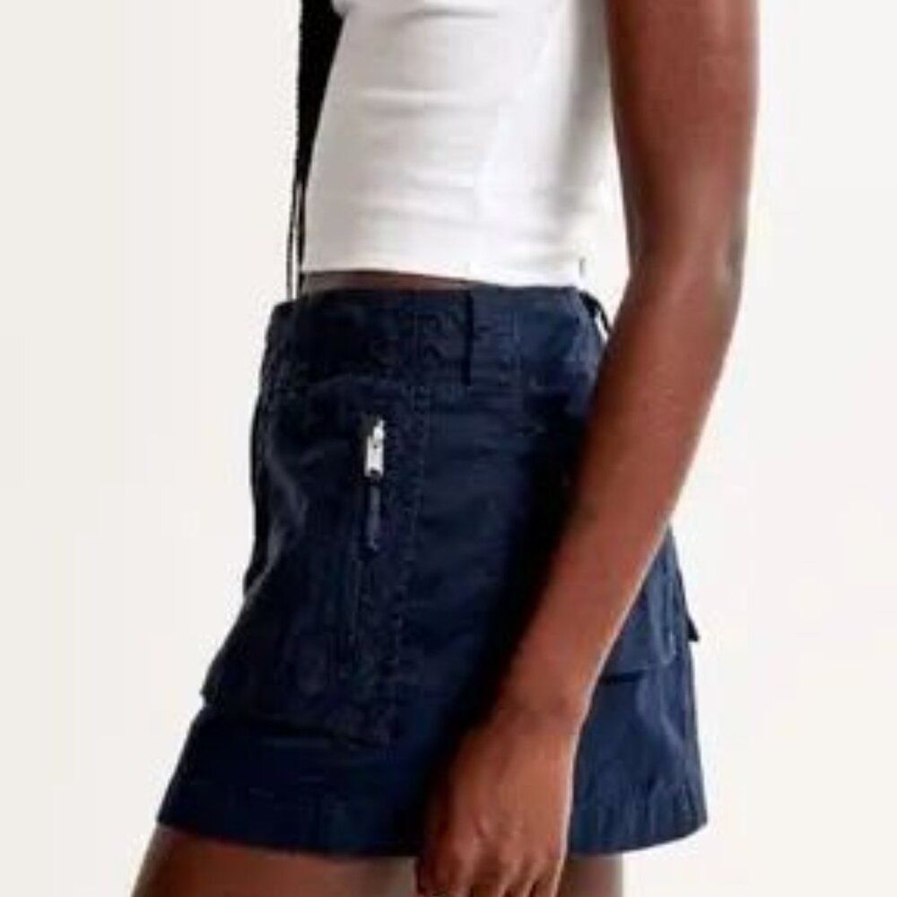 Abercrombie & Fitch Abercrombie Mixed Fabric Micro Mini Skirt Y2K Size M NEW